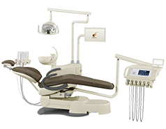Стоматологическая установка HY-E60 премиум класса (интегрированное кресло, несколько рабочих блоков, светильник LED)